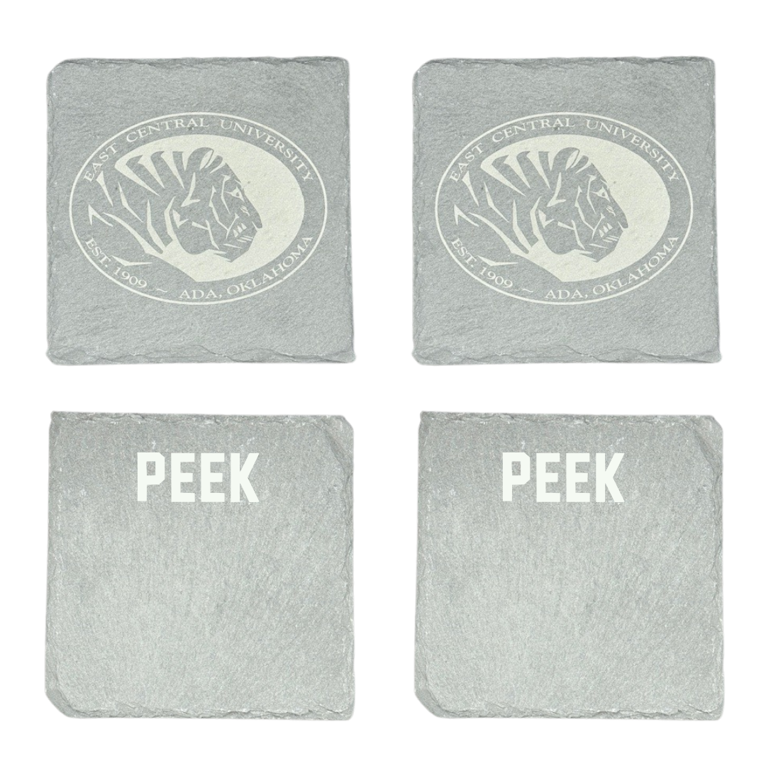 East Central University Baseball Stone Coaster (4 Pack)  - Caleb Peek