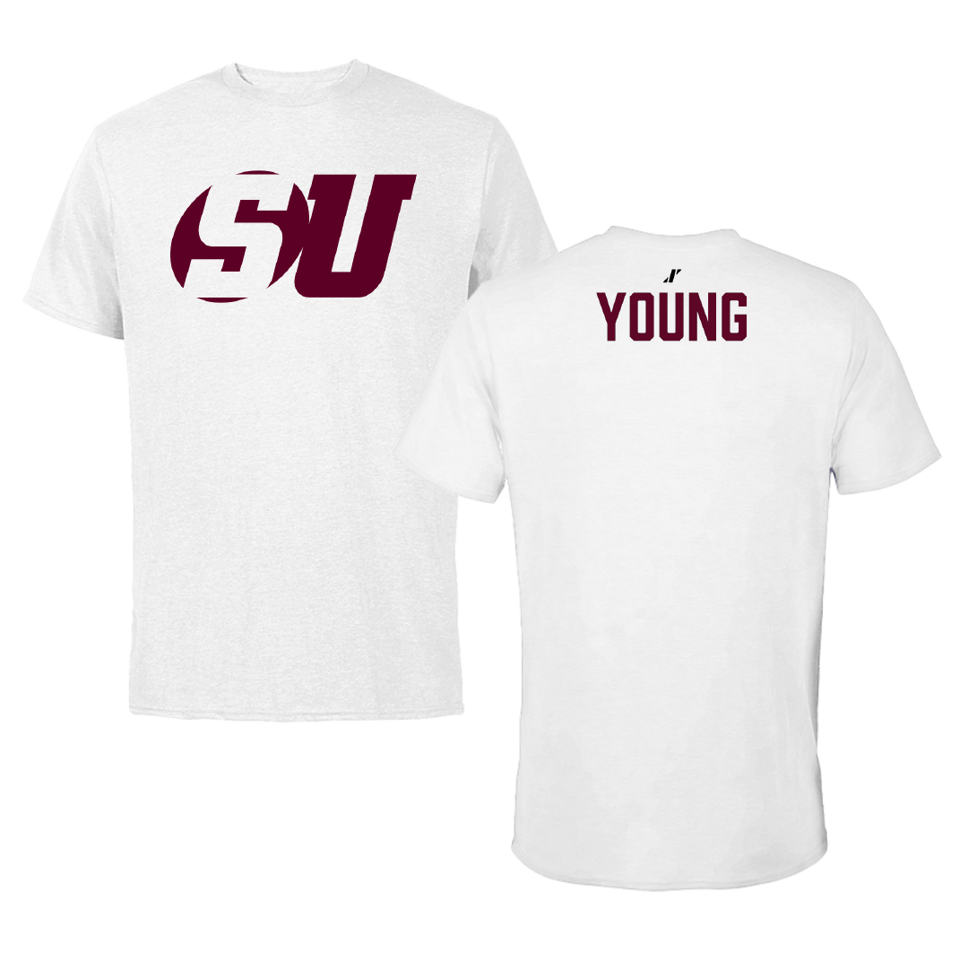 Schreiner University Football White Performance Tee - Maurice Young