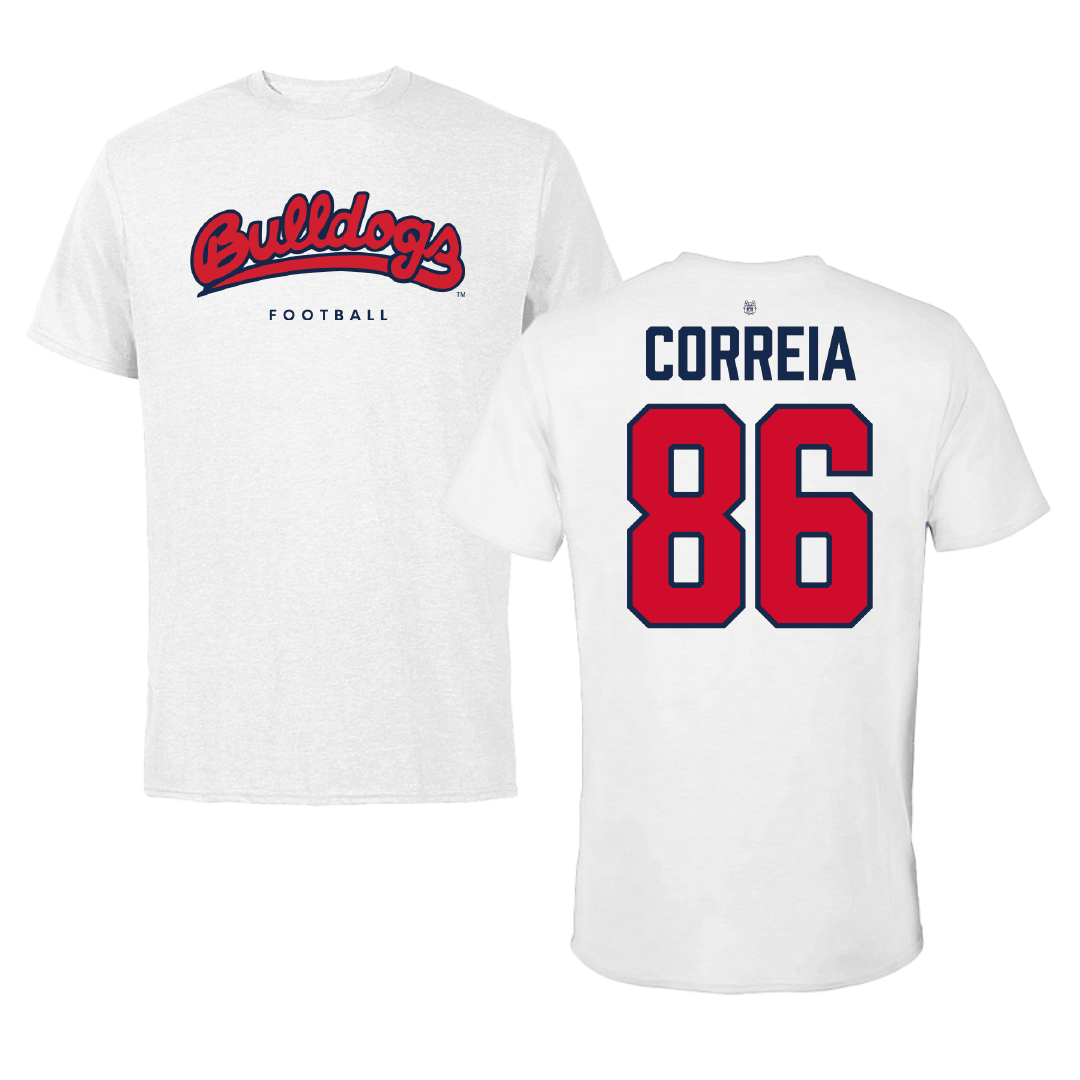 Fresno State University Football White Performance Tee - #86 Gavin Correia
