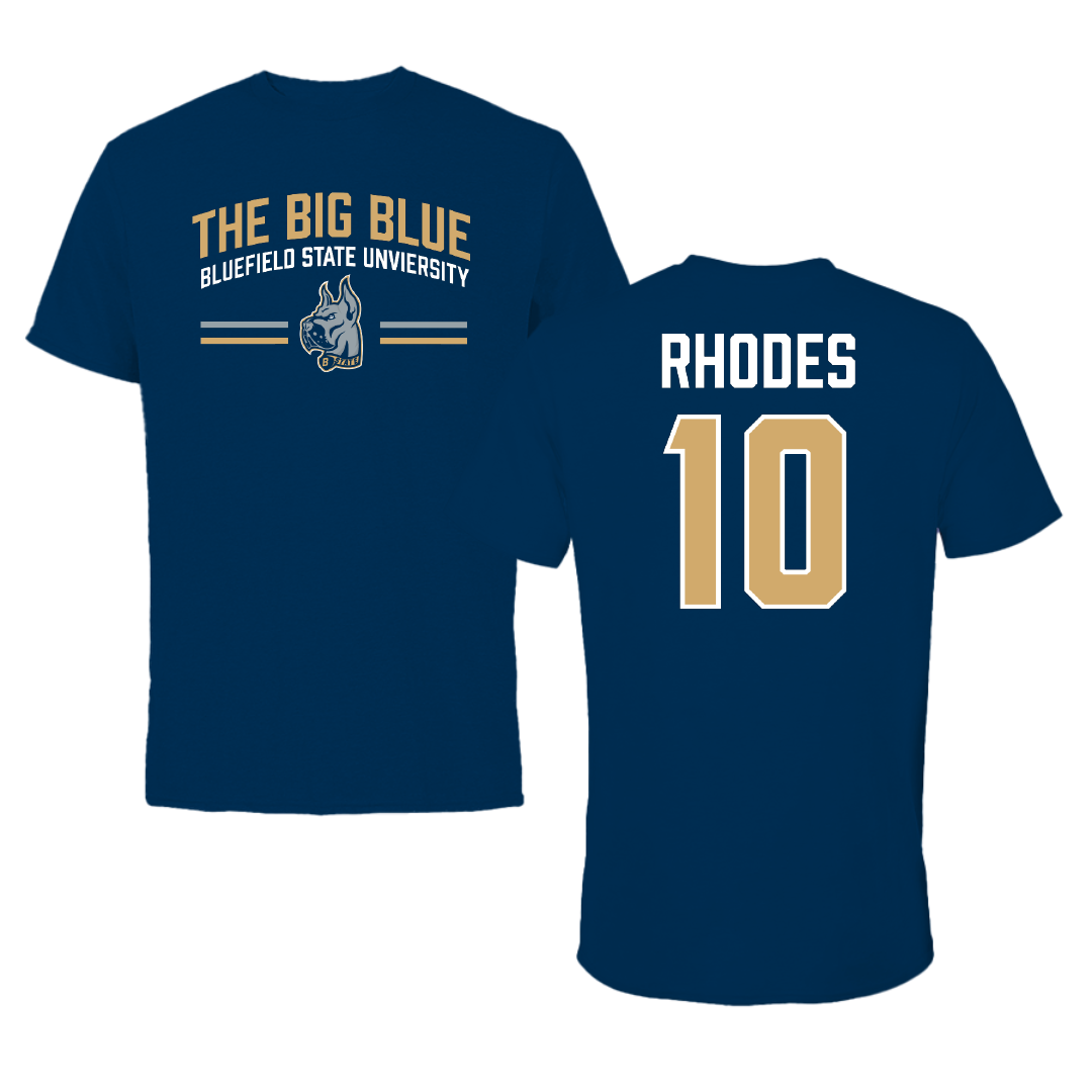 Bluefield State University Basketball Navy General Tee - #10 Tianna Rhodes