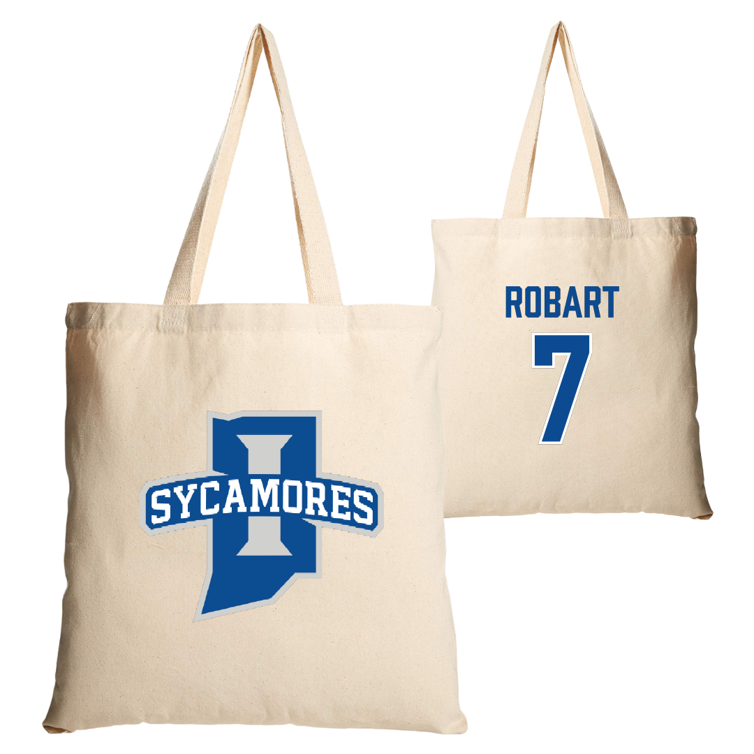 Indiana State University Volleyball (W) Tan Canvas Tote Bag - #7 Ava Robart