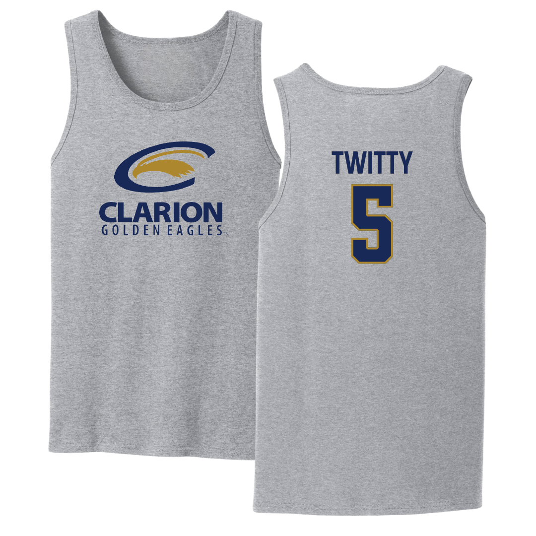 PennWest Clarion Basketball Sport Gray Tank Top - #5 Jaylyn Twitty