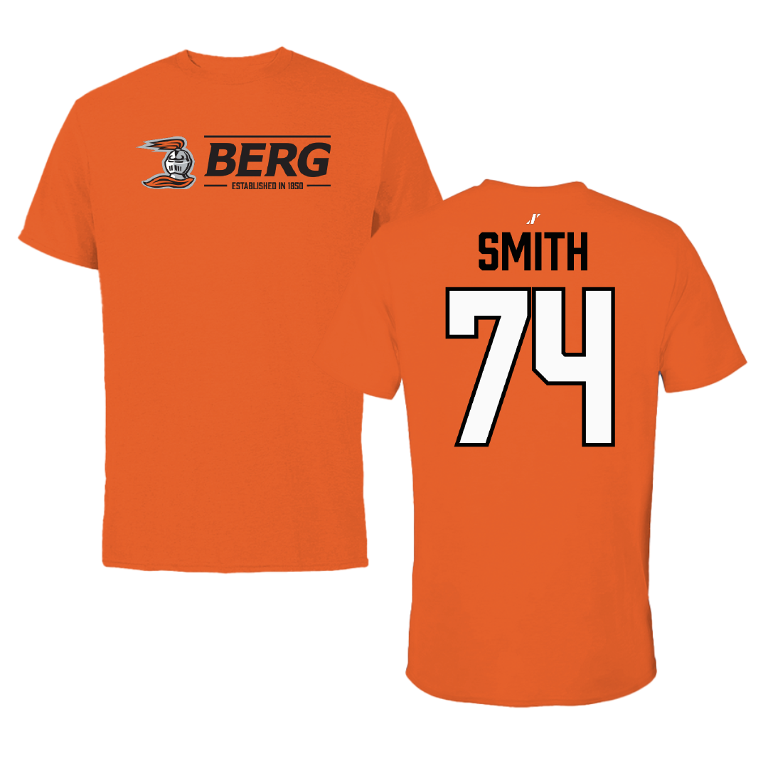Heidelberg University Football Orange General Tee - #74 Mitchell Smith