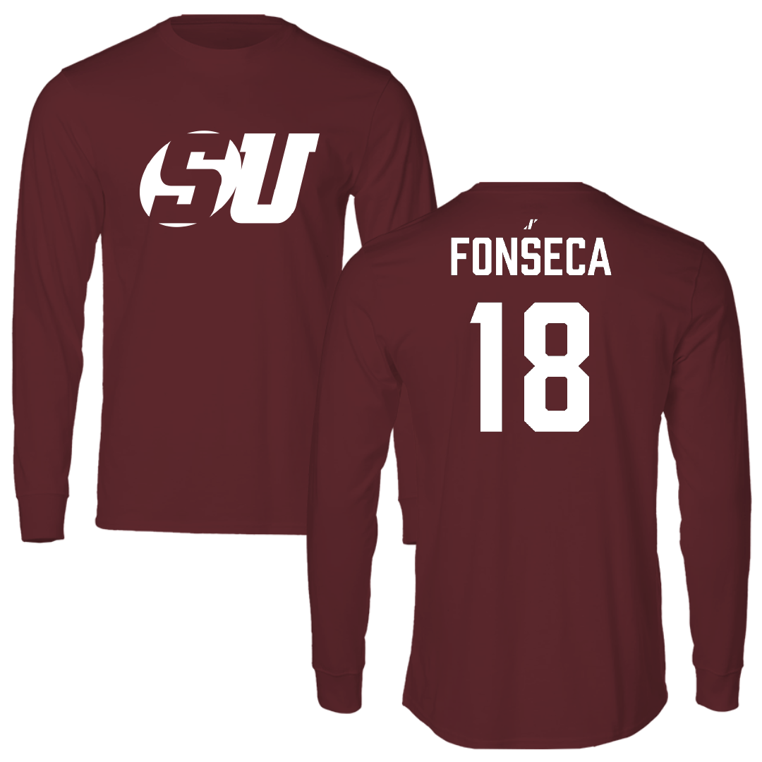 Schreiner University Soccer (M) Maroon Long Sleeve - #18 Brandon Fonseca