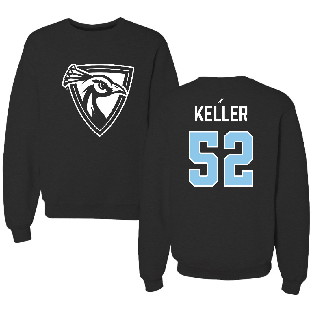 Upper Iowa University Football Black Crewneck - #52 Vinnie Keller