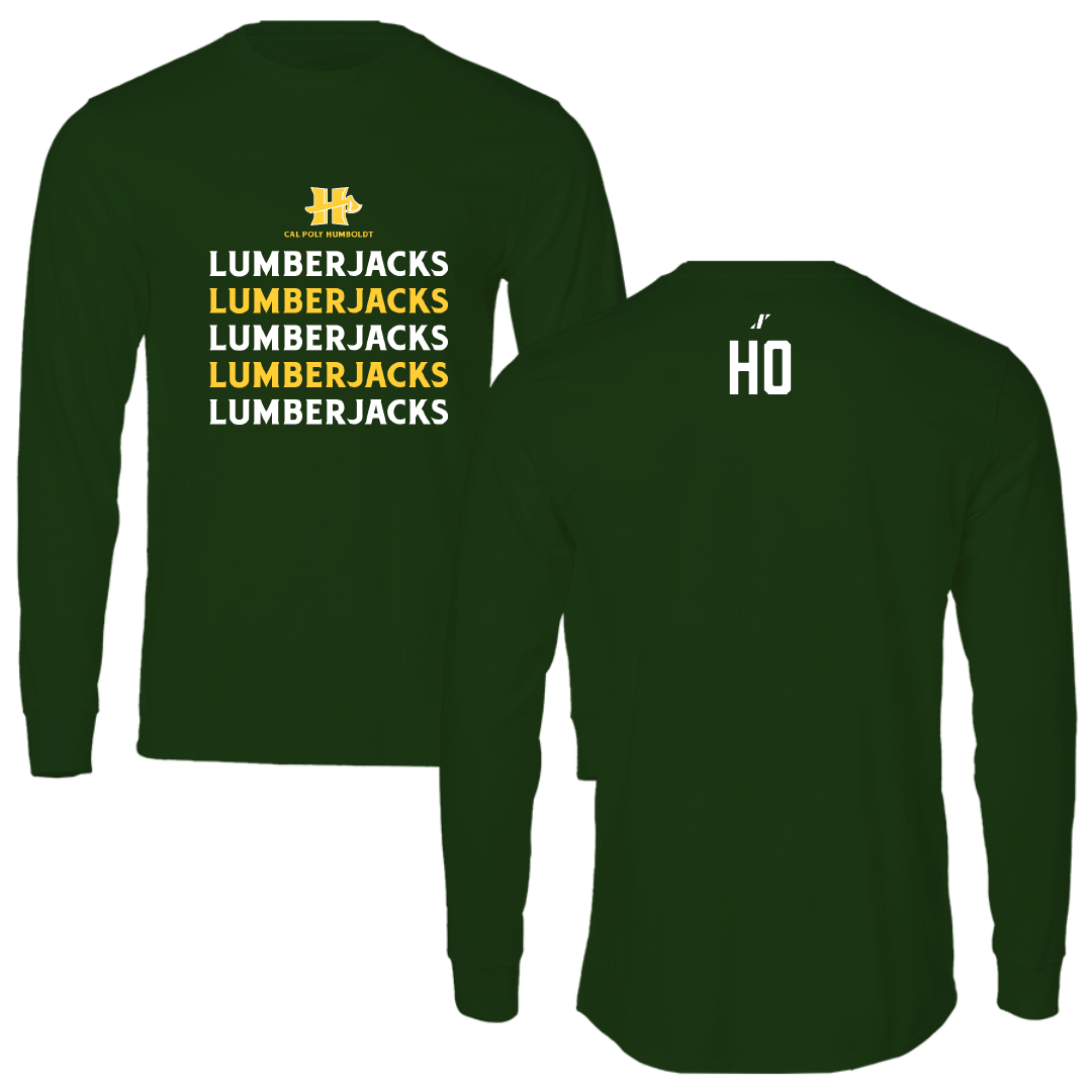 Cal Poly Humboldt Wrestling Forest Green General Long Sleeve - Jayden Ho