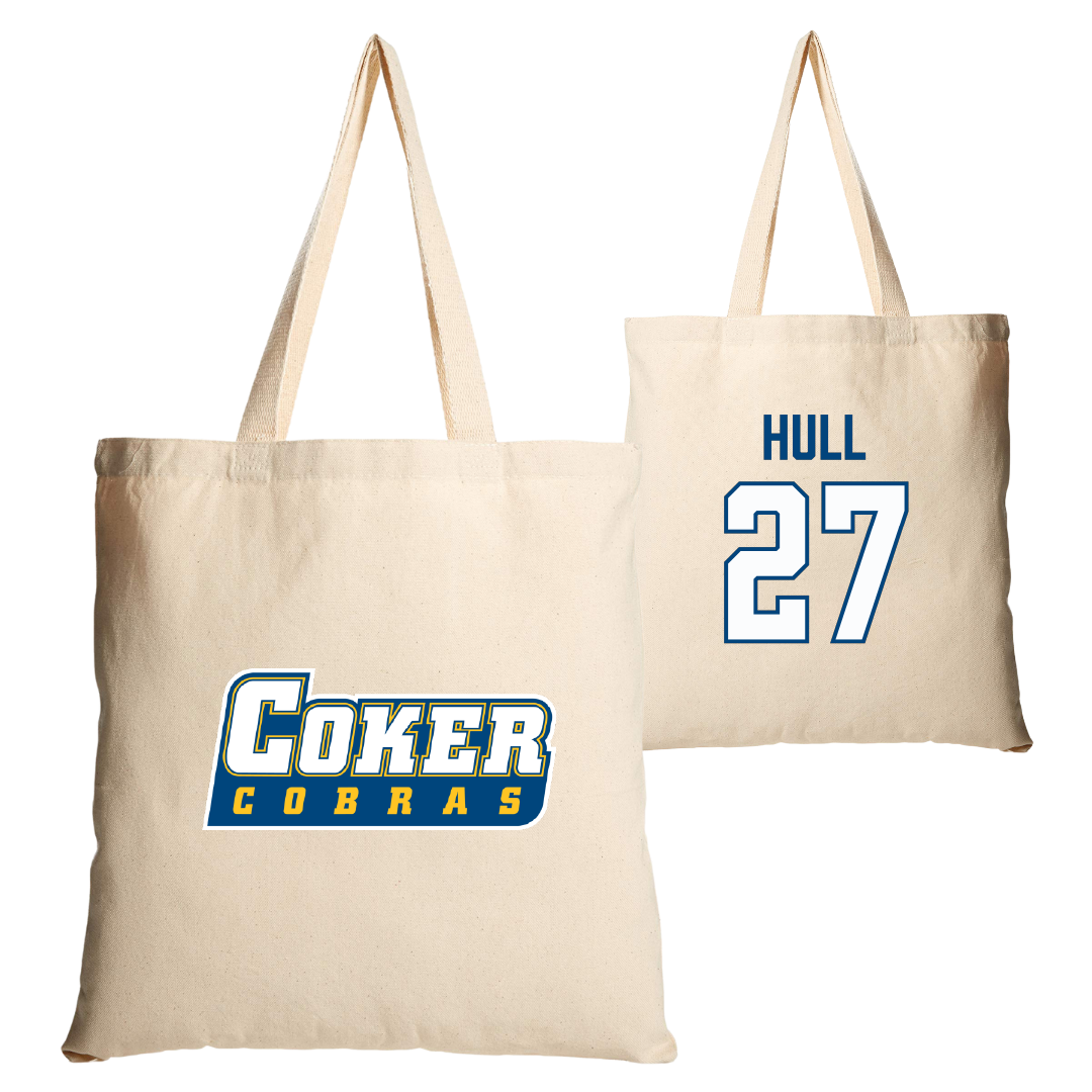 Coker University Acrobatics & Tumbling Tan Canvas Tote Bag - #27 Madelyn Hull