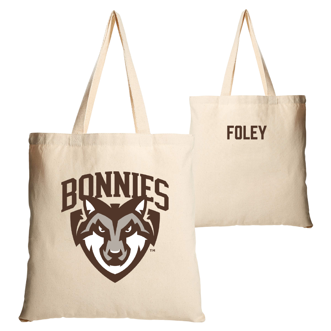 St. Bonaventure University Swimming & Diving Tan Canvas Tote Bag - Rylie Foley