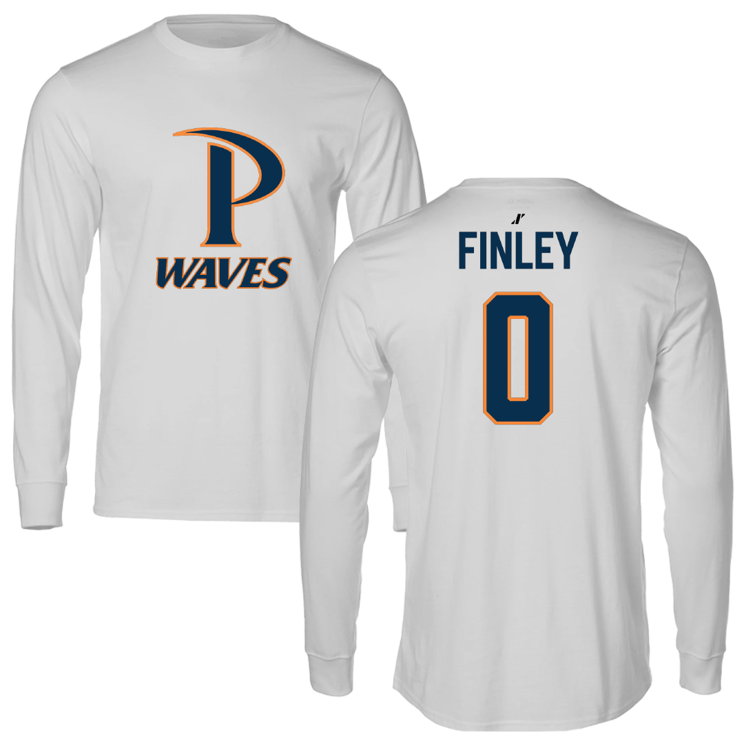 Pepperdine University Basketball Light Gray Long Sleeve - #0 Ivory Finley