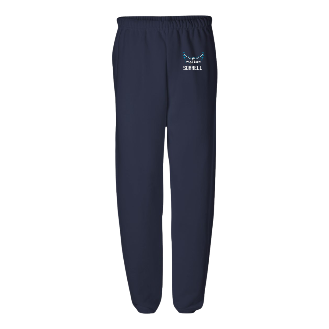 Wake Tech Community College Basketball (M) Navy Sweatpants - #2 Sj Sorrell