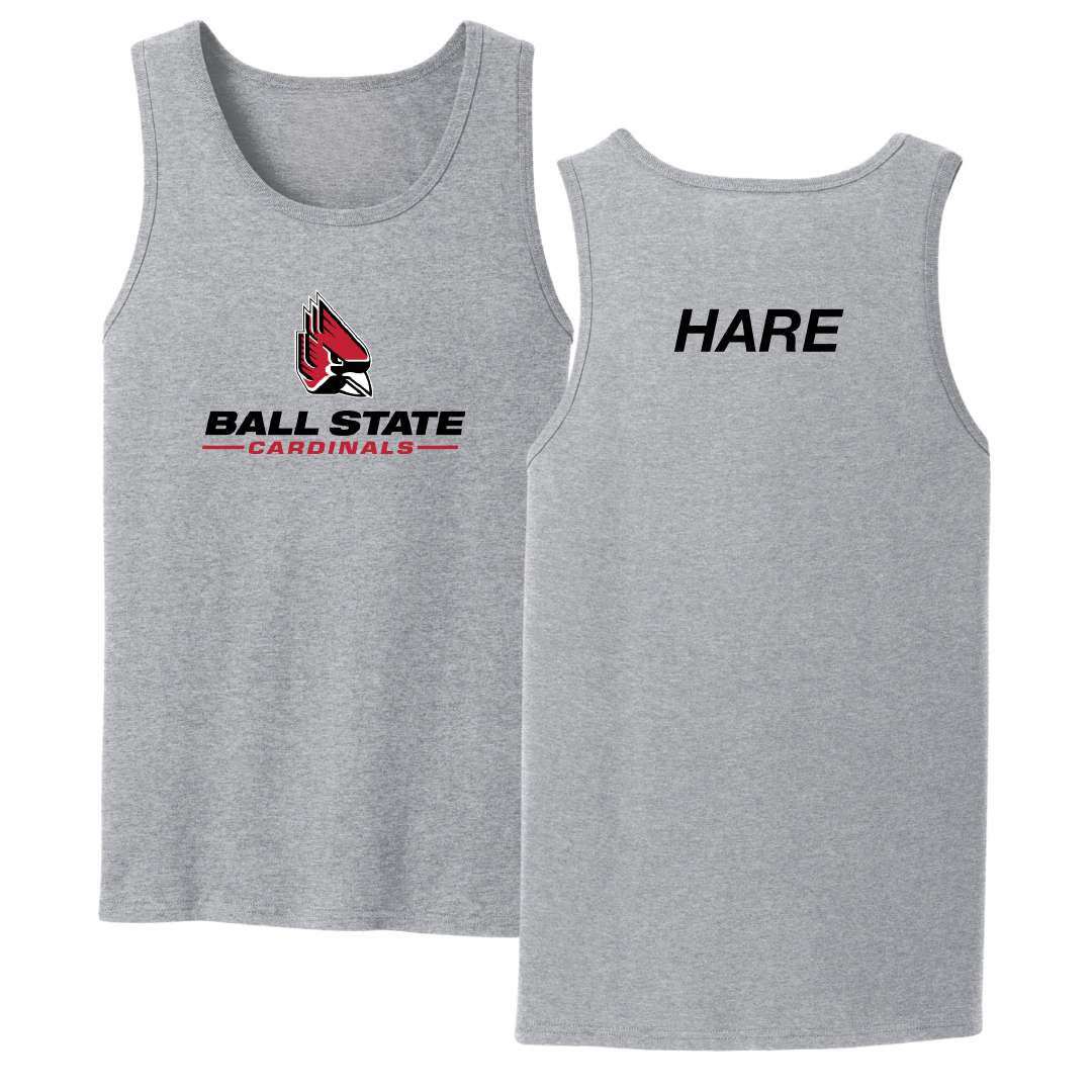 Ball State University Golf Sport Gray Tank Top - Gavin Hare