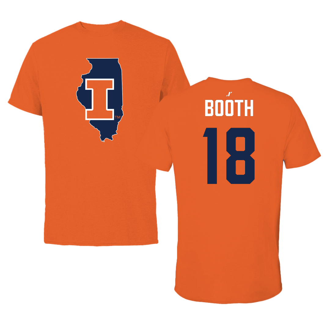 University of Illinois Softball Orange State Performance Tee - #18 Micaela Booth