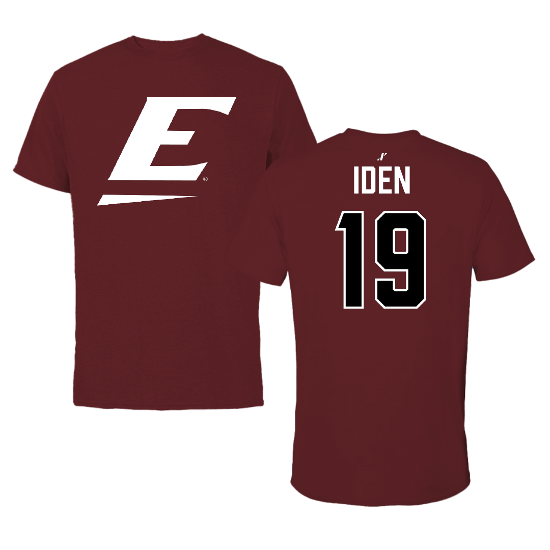Eastern Kentucky University Baseball Maroon Tee - #19 Nathaniel Iden