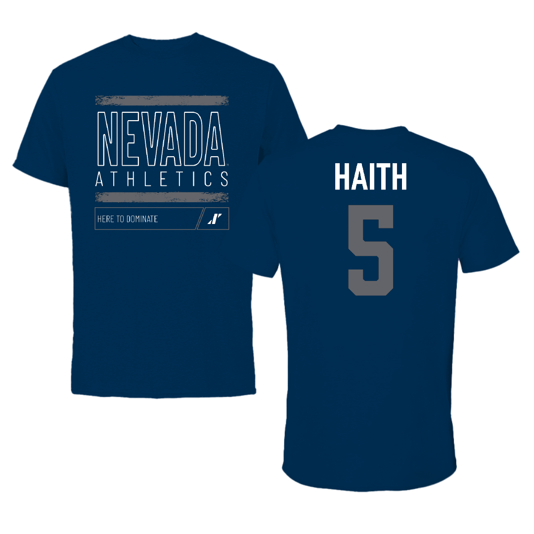 University of Nevada Softball Navy Dominate Performance Tee - #5 Rylie Haith