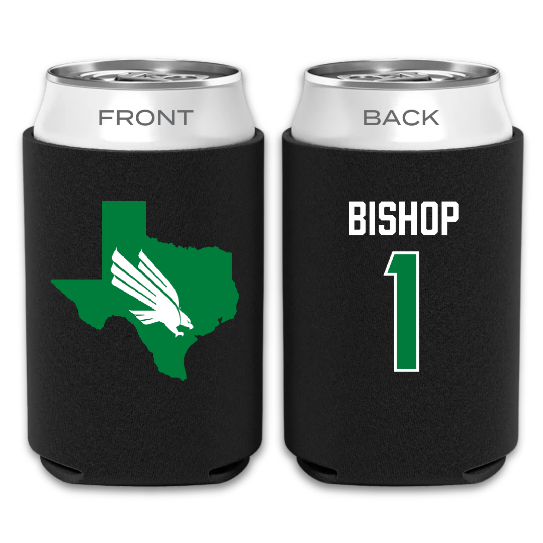 University of North Texas Soccer Black Can Cooler - #1 Marihicks Bishop