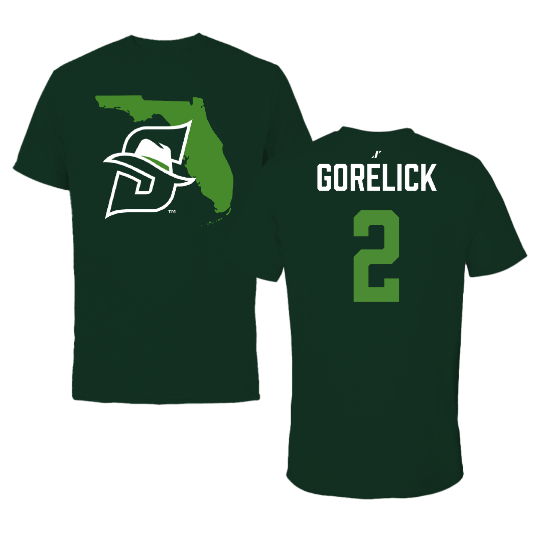 Stetson University Baseball Forest Green State Tee - #2 Jake Gorelick