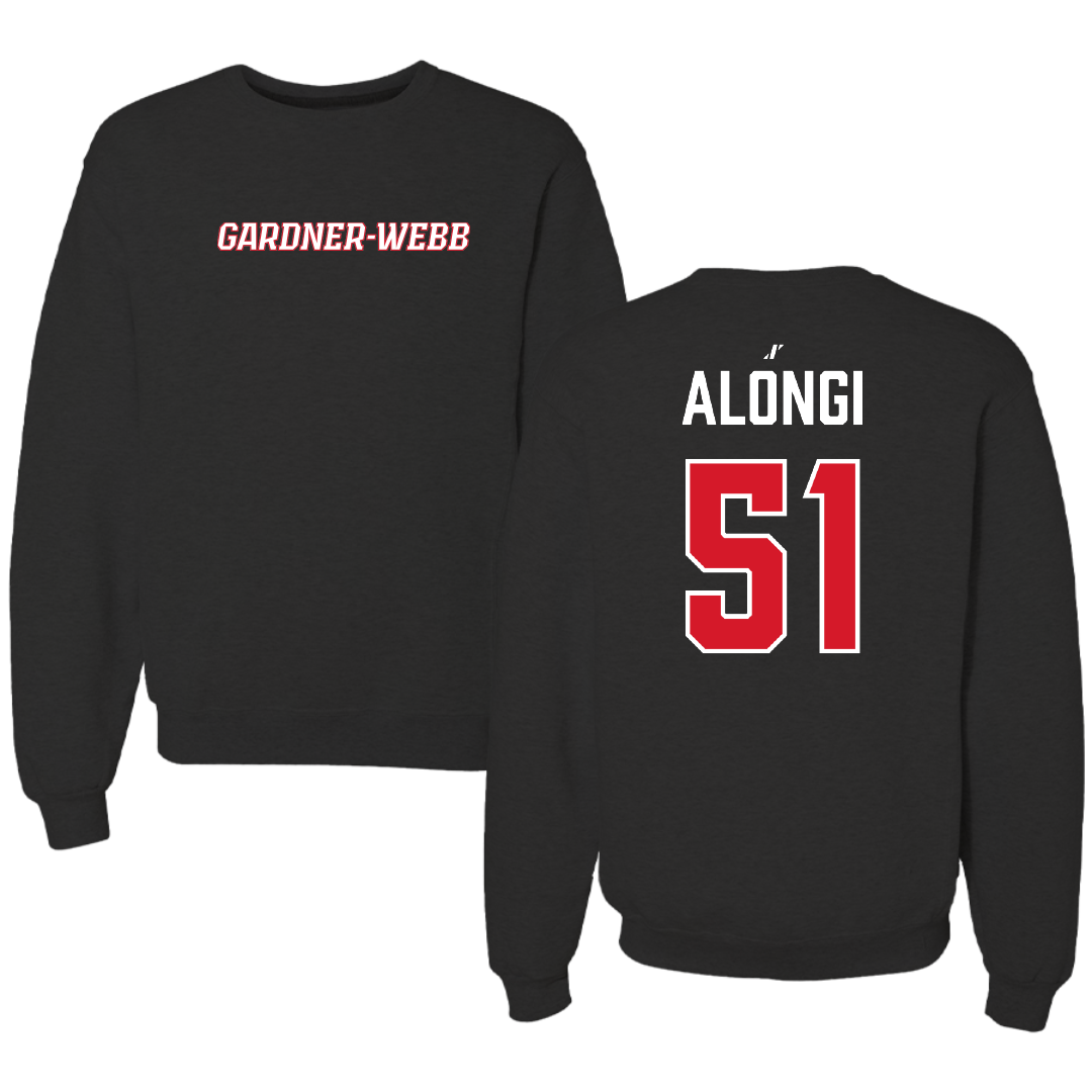 Gardner-Webb University Football Black Crewneck - #51 Jaxon Alongi