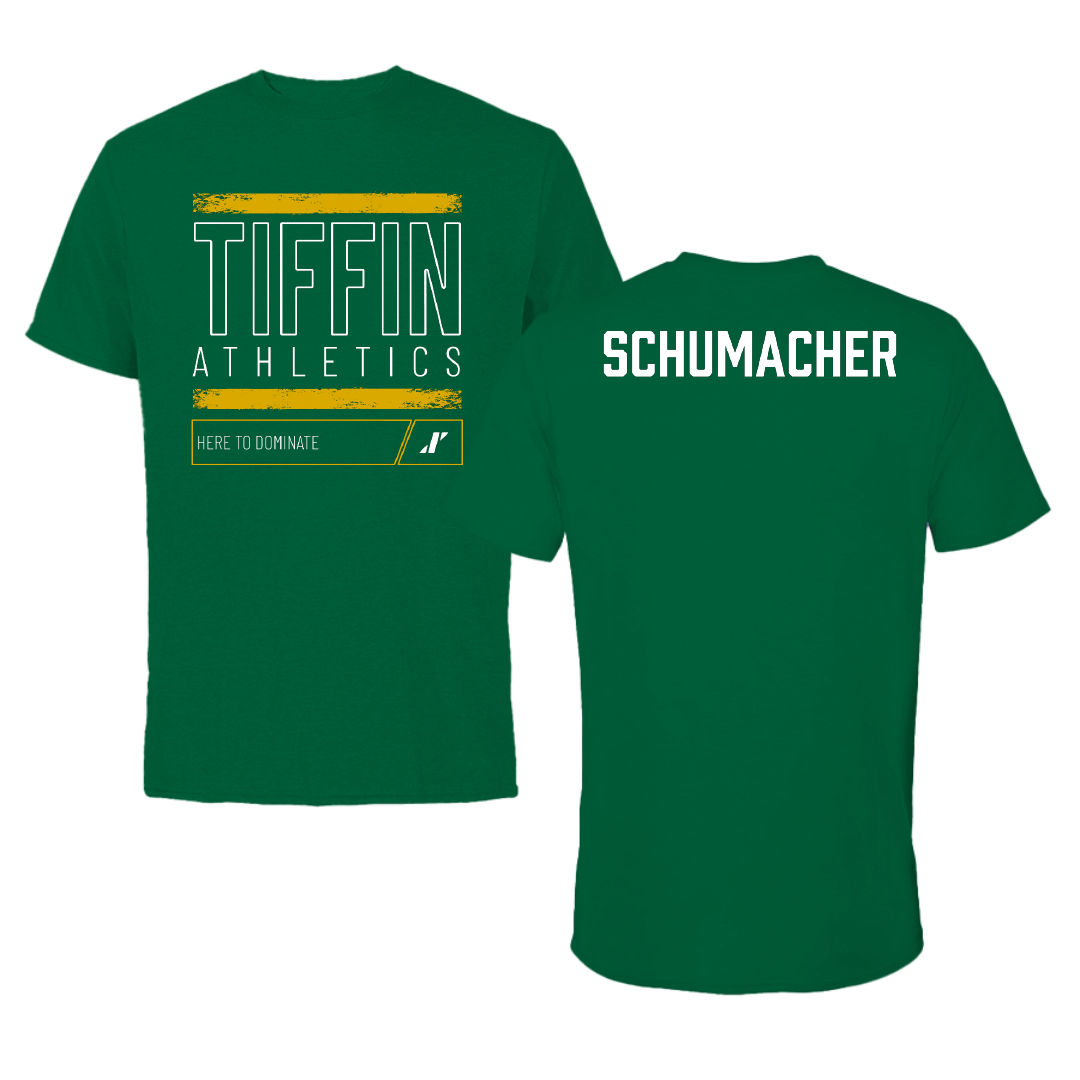 Tiffin University Golf Green Dominate Tee - Lisa Schumacher