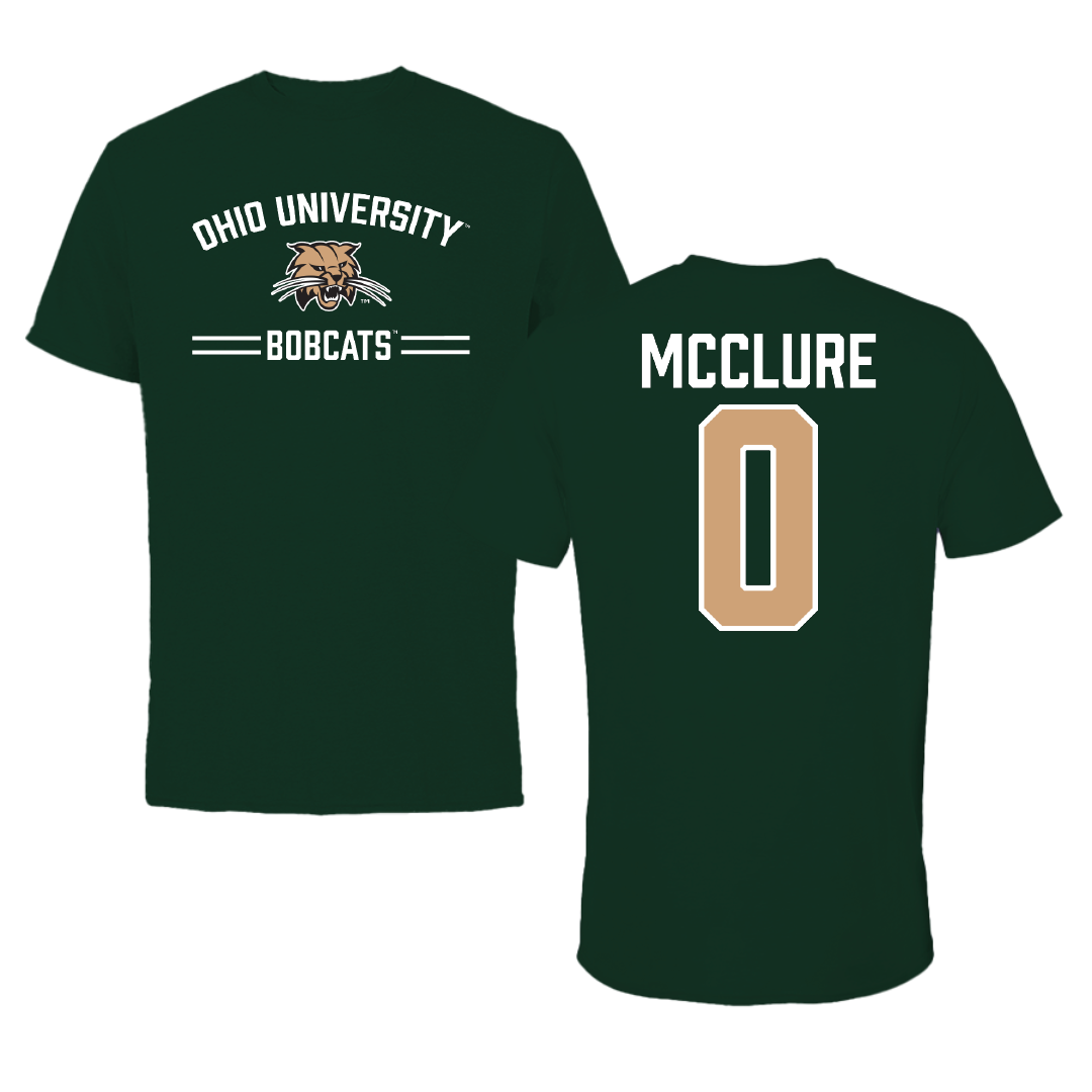 Ohio University Basketball Forest Green General Performance Tee - #0 Jaya  Mcclure