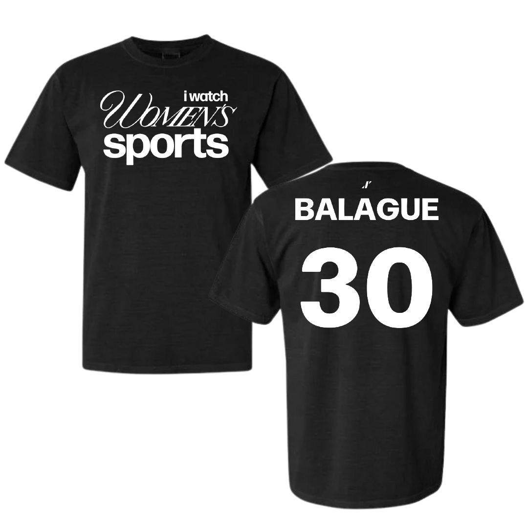 Basketball (W) Black WHM Comfort Colors Tee - #30 Telma Balague