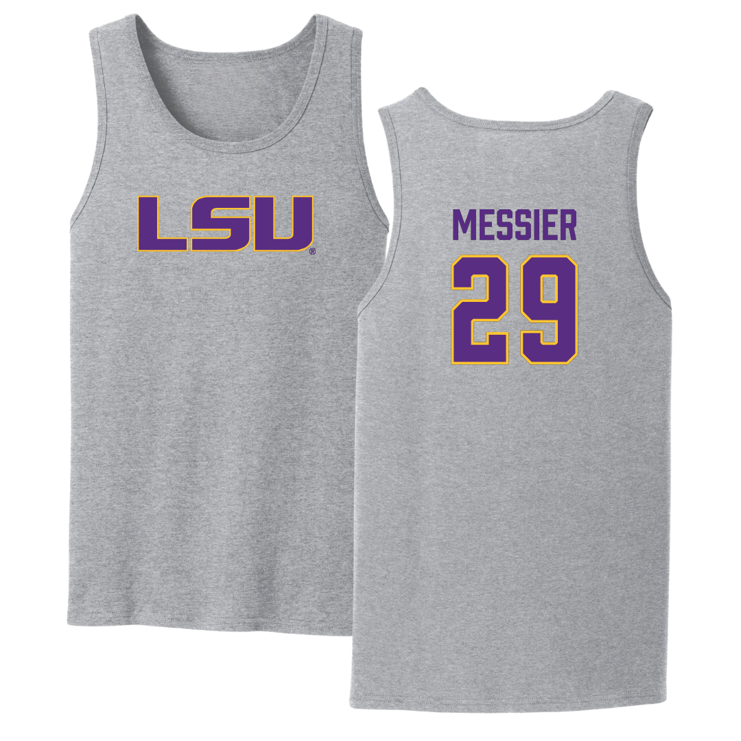 Louisiana State University Beach Volleyball Sport Gray Tank Top - #29 Amaya Messier