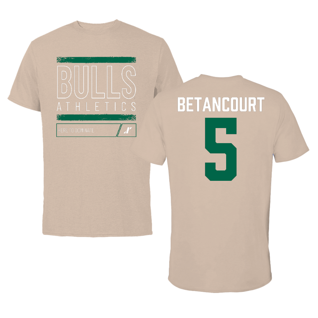 University of South Florida Baseball Tan Dominate Tee - #5 Rafael Betancourt