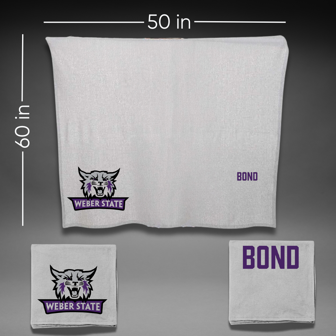 Weber State University Football Gray Blanket - Dante Bond
