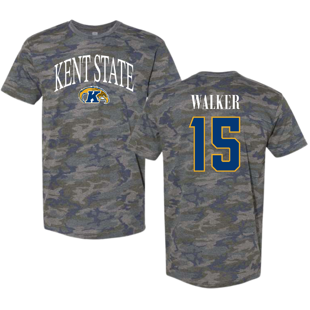 Kent State University Volleyball (W) Vintage Camo Tee - #15 Sydney Walker