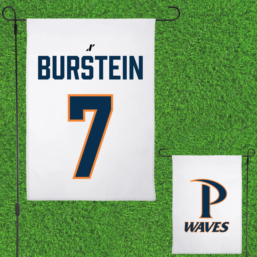 Pepperdine University Water Polo (M) White Garden Flag - #7 Max Burstein