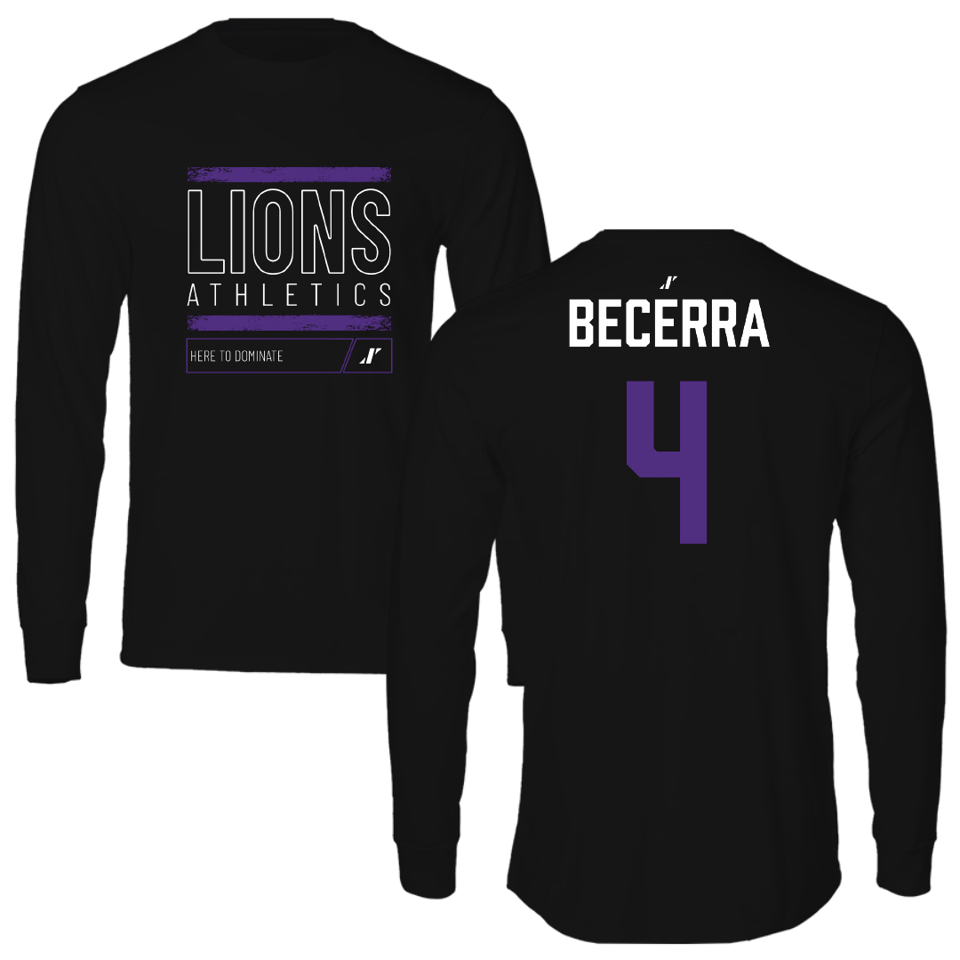 Nelson University Soccer (M) Black Dominate Performance Long Sleeve - #4 Jaime Becerra