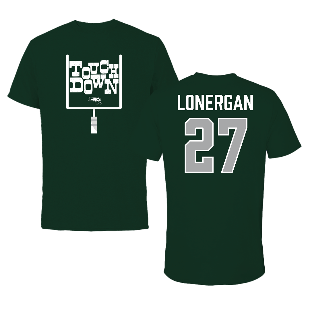 Wagner College Football Forest Green Touchdown Tee - #27 David Lonergan
