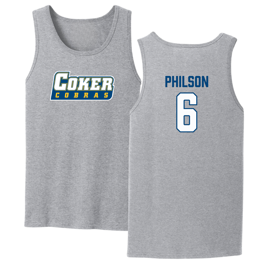 Coker University Acrobatics & Tumbling Sport Gray Tank Top - #6 Camryn Philson