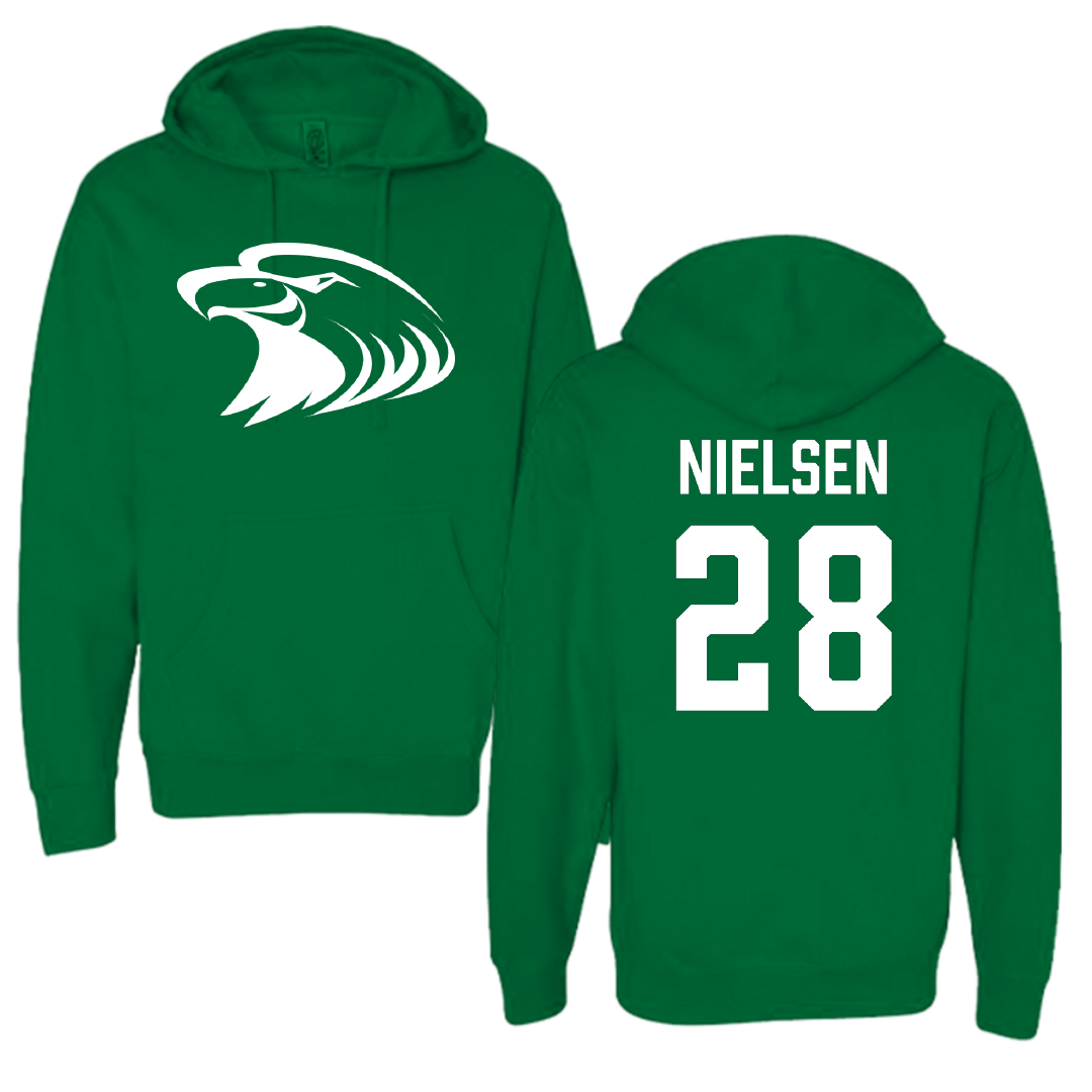 Central Methodist University Baseball Green Hoodie - #28 Aidan Nielsen