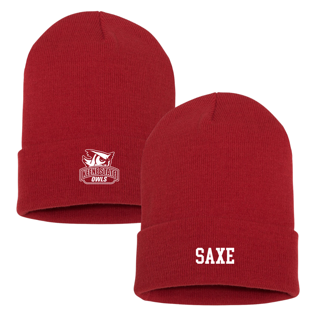 Keene State College Soccer (M) Red Beanie - #28 Bennett Saxe