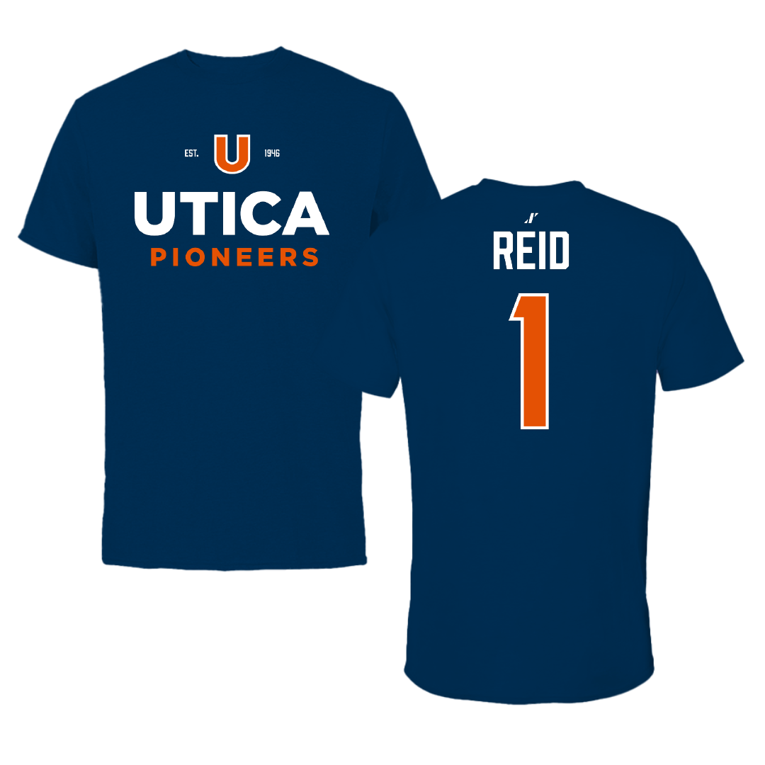 Utica University Lacrosse (M) Navy General Performance Tee - #1 Michael Reid