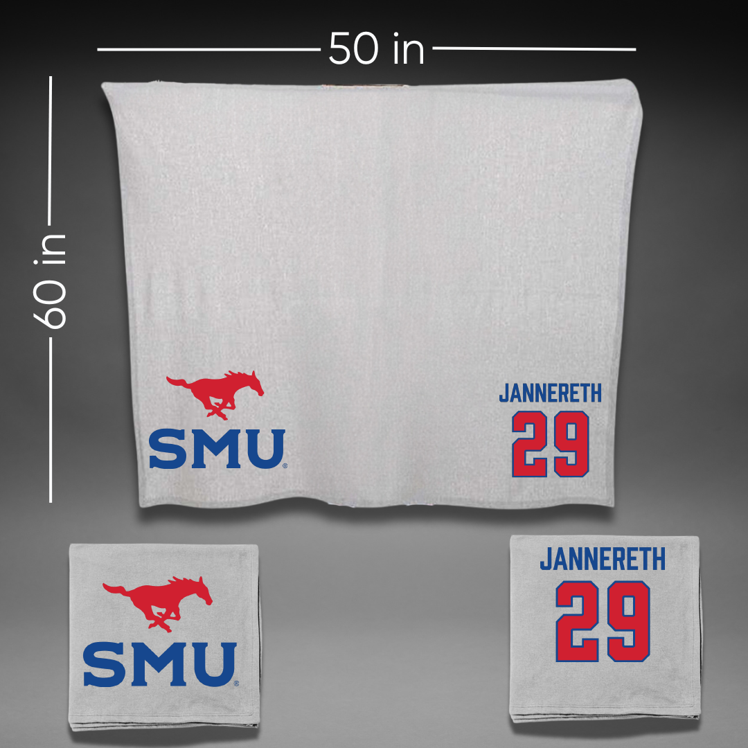 Southern Methodist University Soccer (W) Gray Blanket - #29 Libby Jannereth