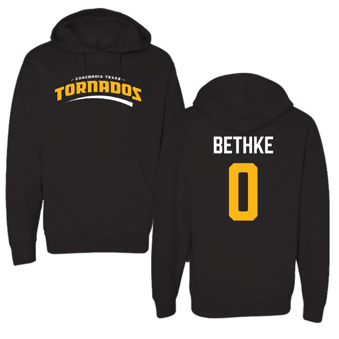 Concordia University (Texas) Softball Black Hoodie - #0 Katie Bethke