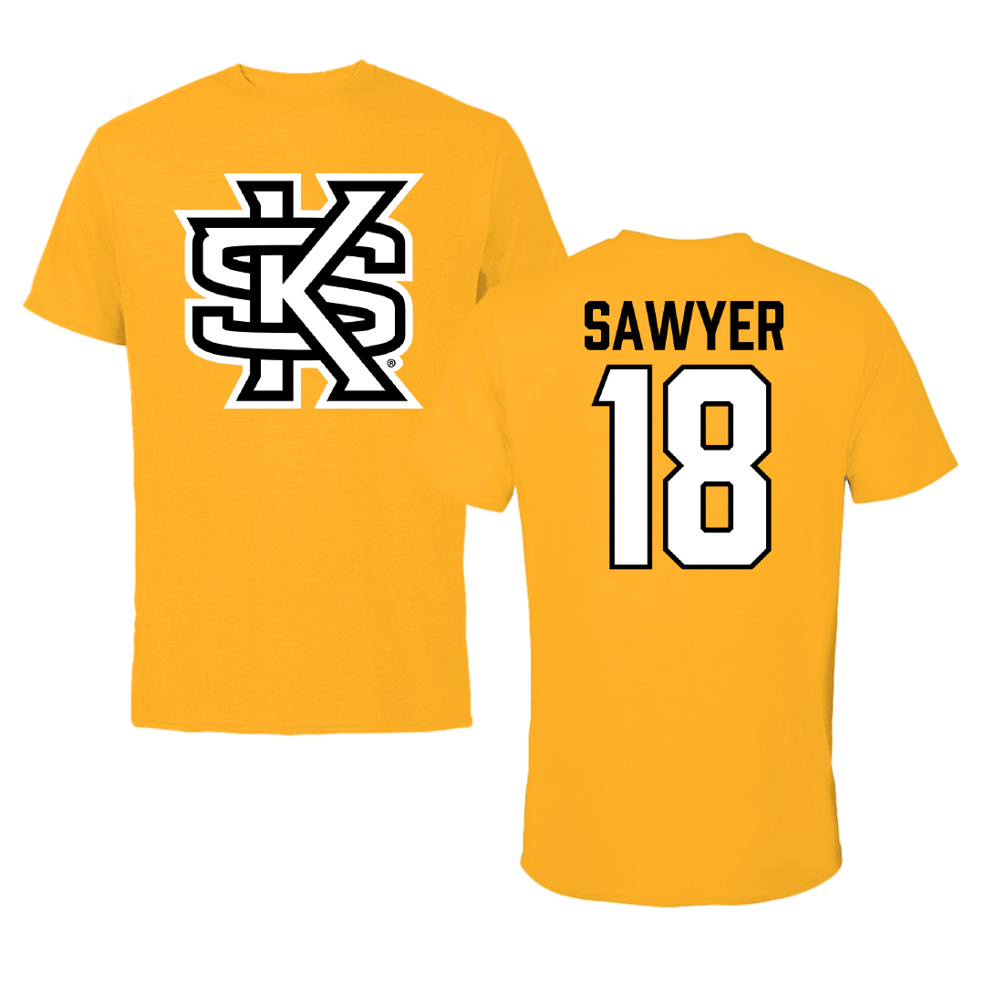 Kennesaw State University Football Gold Tee - #18 Nick Sawyer