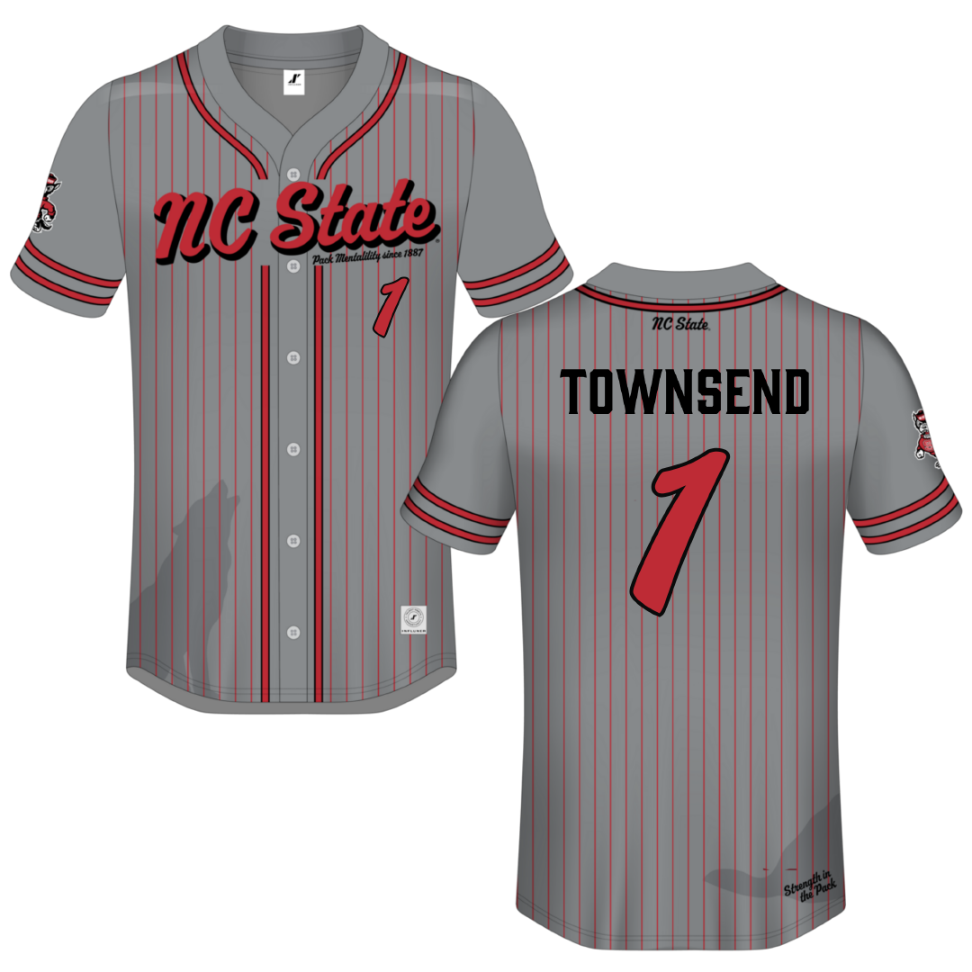 North Carolina State University Gray Campus Connect Button-Down Jersey - #1 Maia Townsend