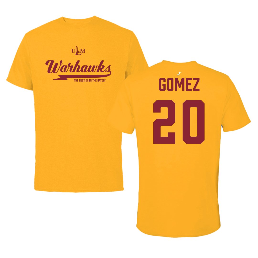University of Louisiana Monroe Soccer (W) Gold General Tee - #20 Marisol Gomez