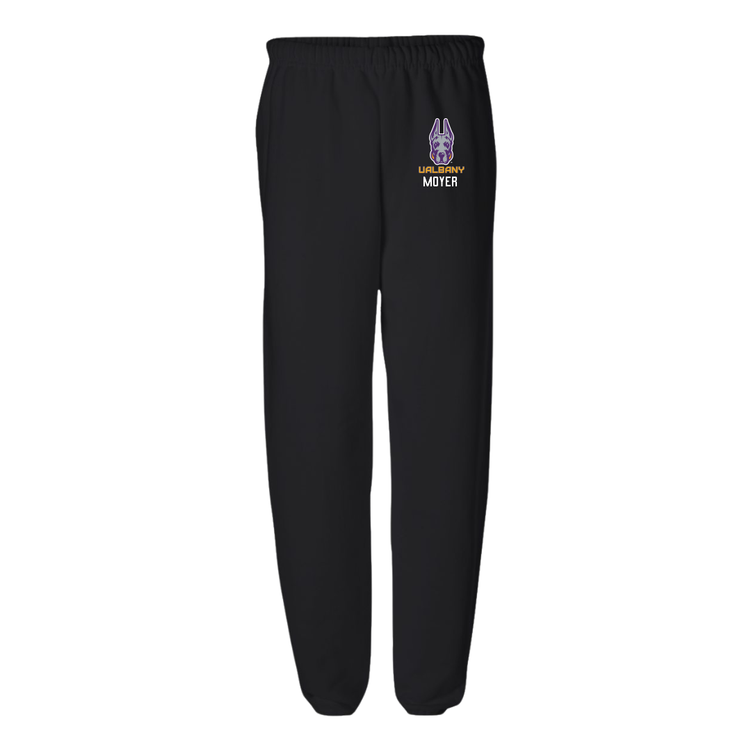 University at Albany Lacrosse (W) Black Sweatpants - #33 Sam Moyer