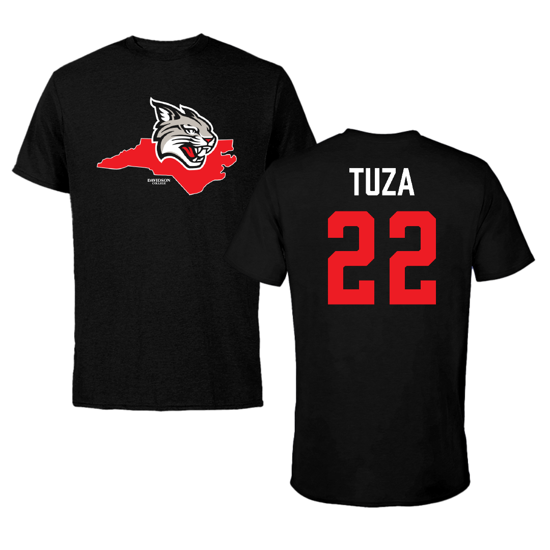 Davidson College Lacrosse (W) Black State Performance Tee - #22 Elle Tuza