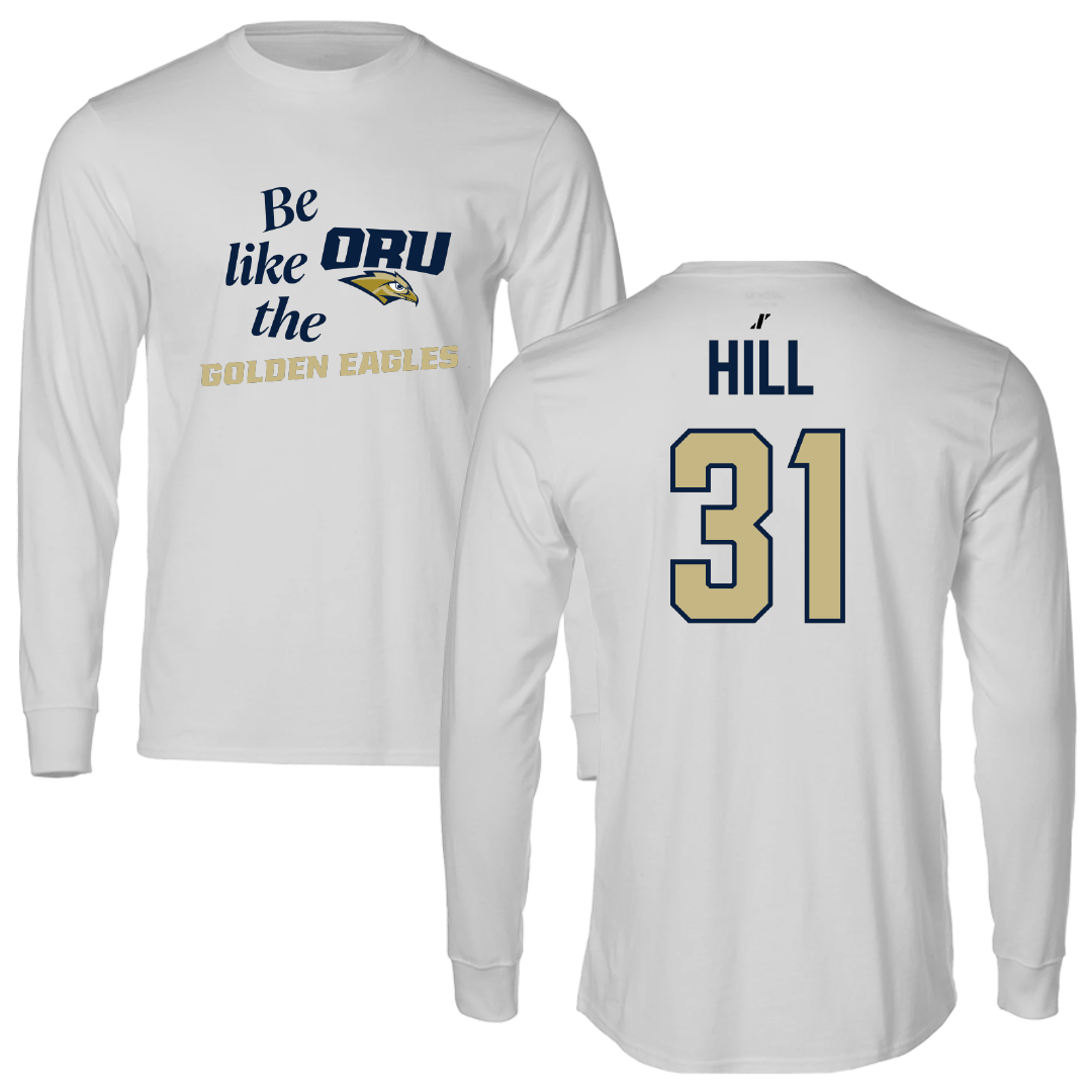Oral Roberts University Baseball Light Gray Be Like Us Performance Long Sleeve - #31 Jack Hill