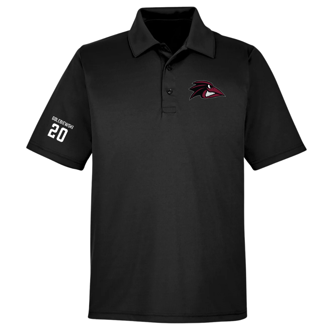 Franklin Pierce University Lacrosse (M) Black Polo - #20 Ashten Golebiewski