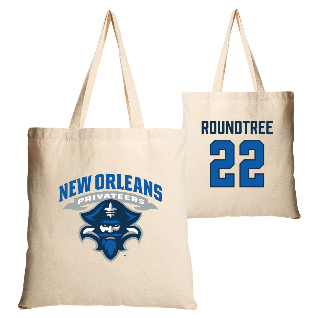 University of New Orleans Volleyball Tan Canvas Tote Bag - #22 Courtney Roundtree