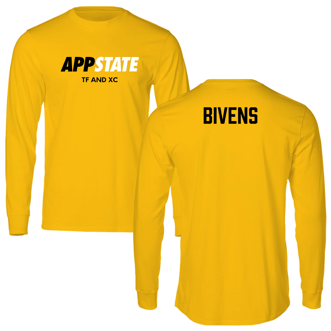 Appalachian State University TF and XC Gold Performance Long Sleeve - Garrett Bivens
