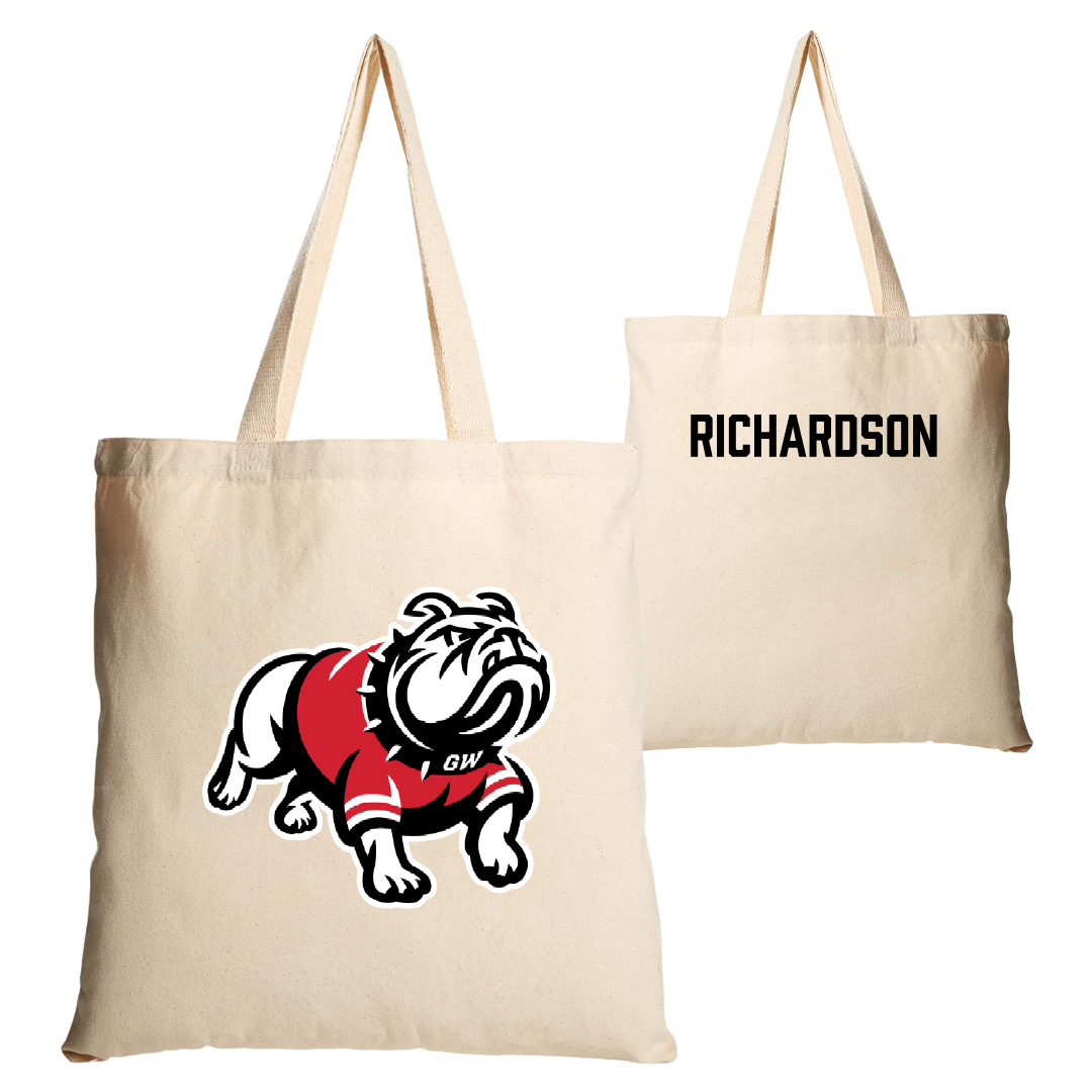 Gardner-Webb University TF and XC Tan Canvas Tote Bag - Donnovan Richardson