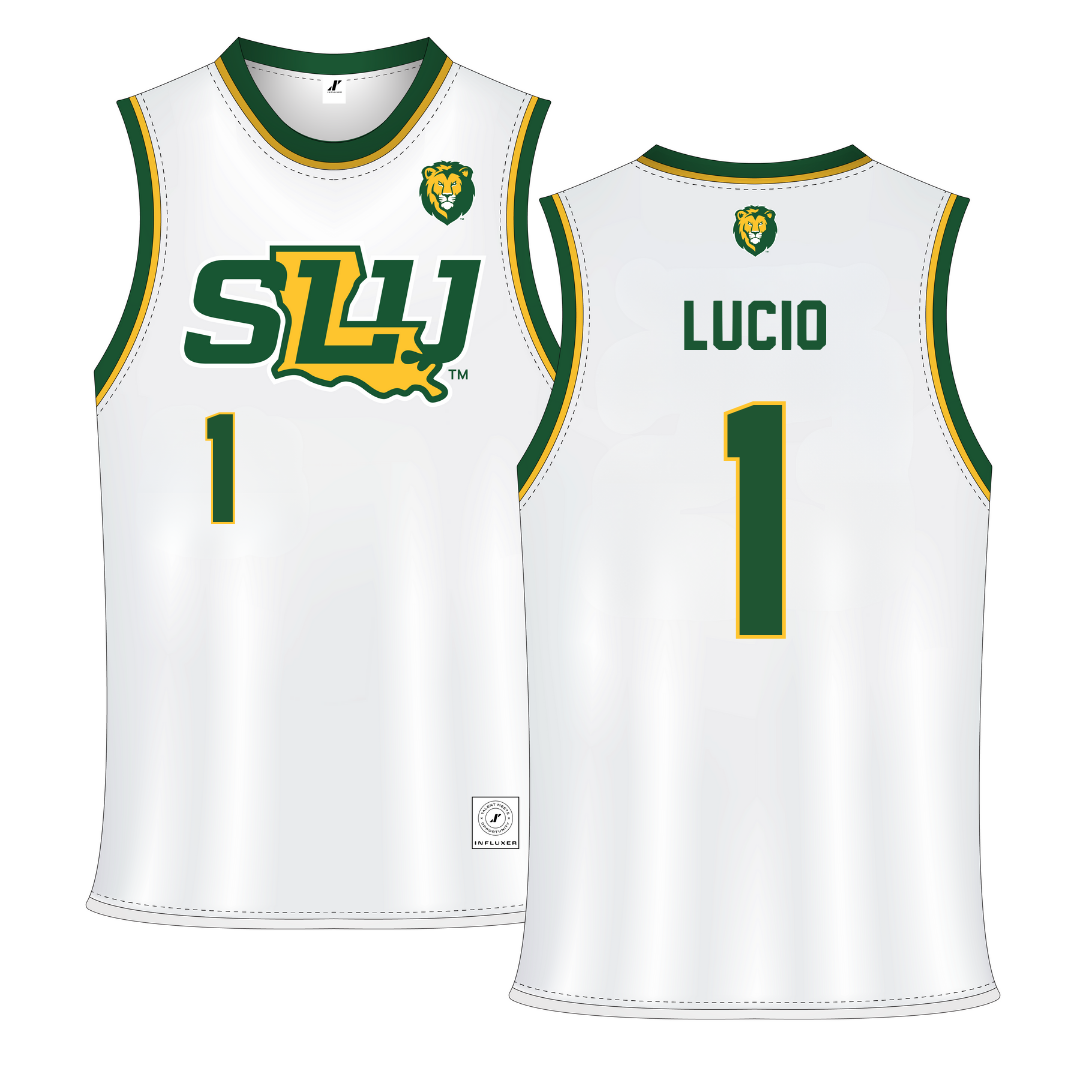 Southeastern Louisiana University White Basketball Jersey - Emma Lucio