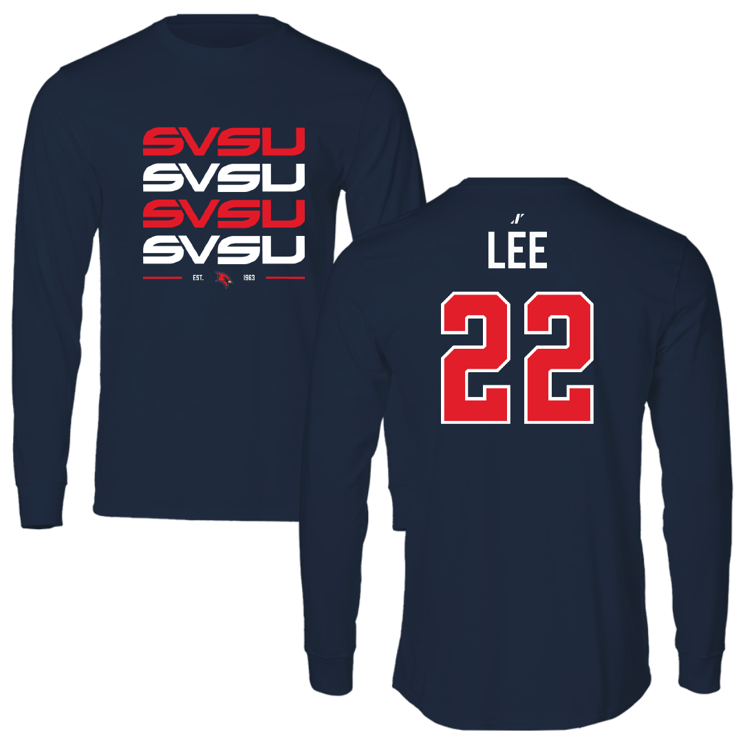 Saginaw Valley State University Lacrosse (W) Navy General Long Sleeve - #22 Abigail Lee