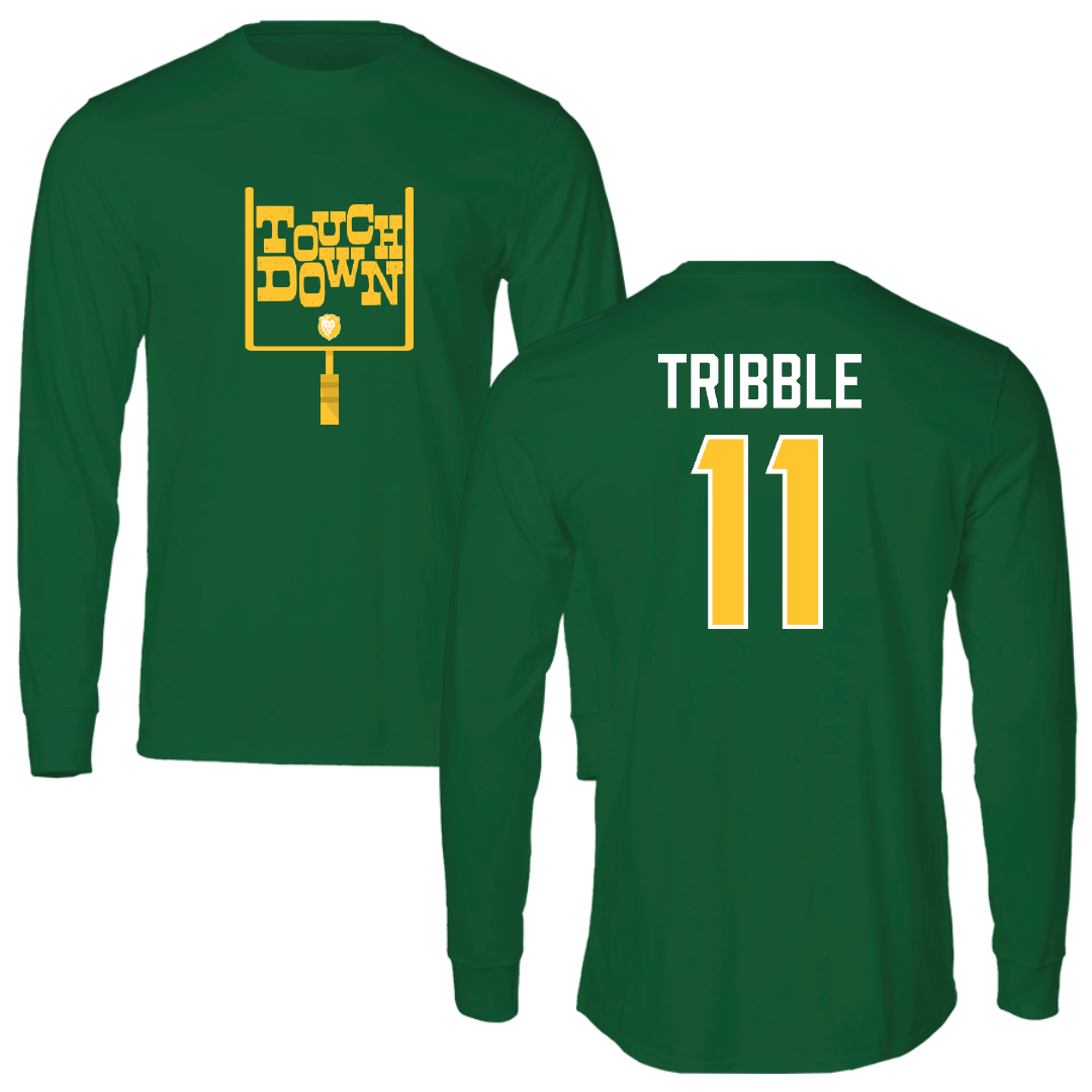 Southeastern Louisiana University Football Green Touchdown Performance Long Sleeve - #11 Nolan Tribble